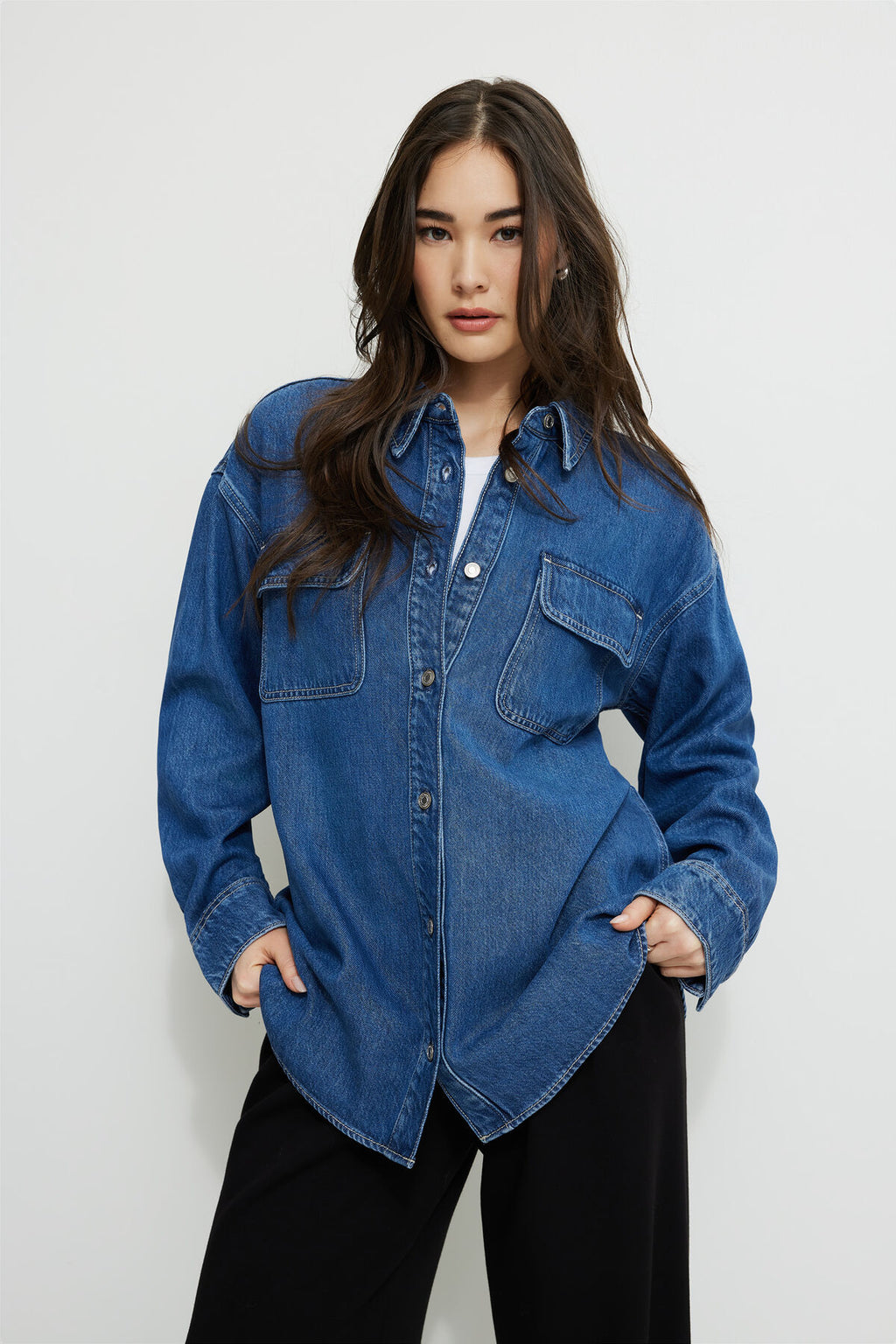Chemise en jean Tencel™ surdimensionnée