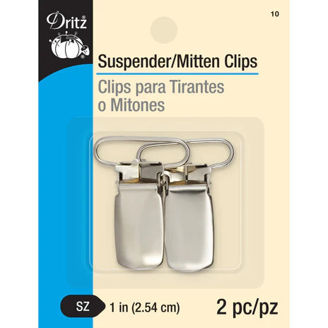 Pinces à bretelles/mitaines Dritz 1", 2 pièces, nickel