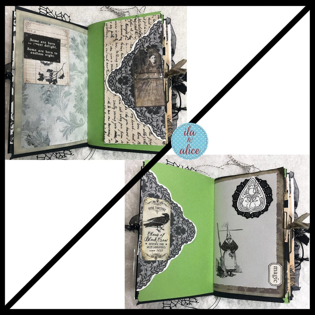 Dark Witch Halloween Junk Journal Filled with Witch Ephemera #4