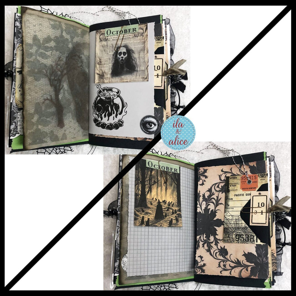 Dark Witch Halloween Junk Journal Filled with Witch Ephemera #2