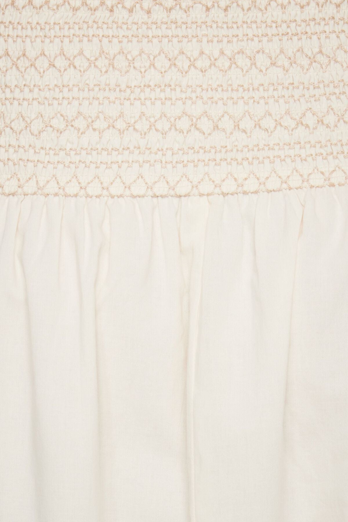 Jupe longue smockée taille basse