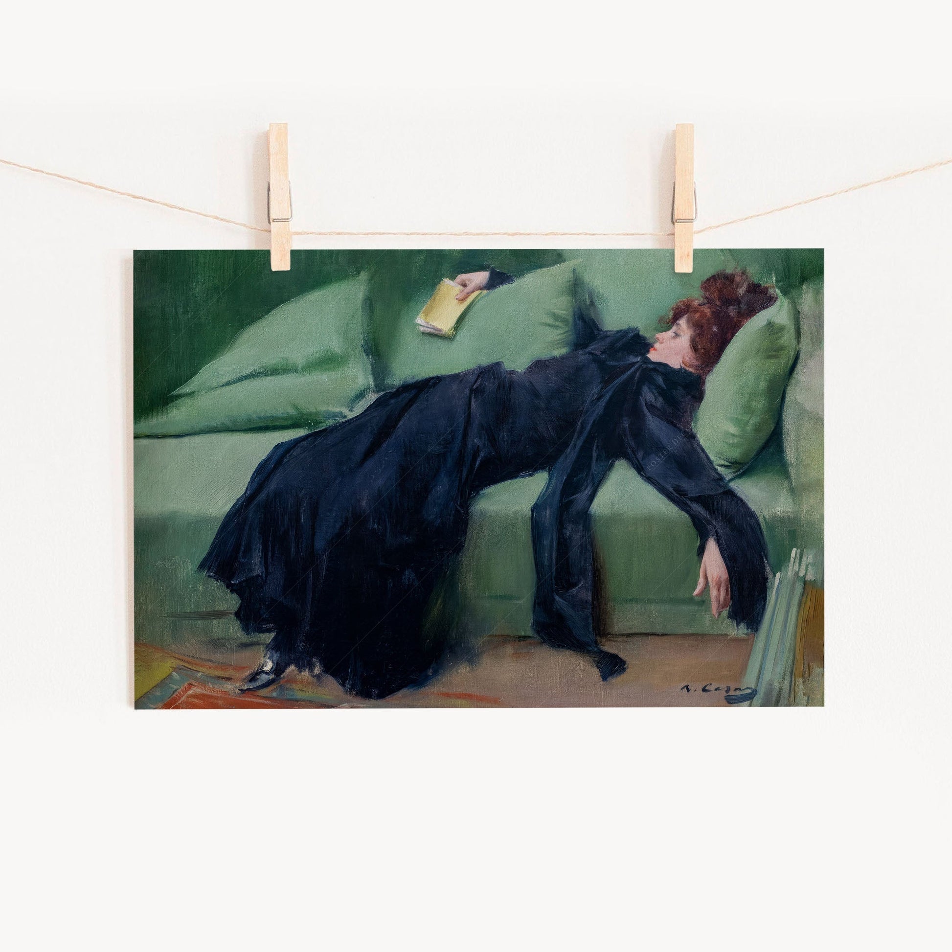 Ramon Casas Decadent Young Woman After the Dance Print – Belle Époque Art