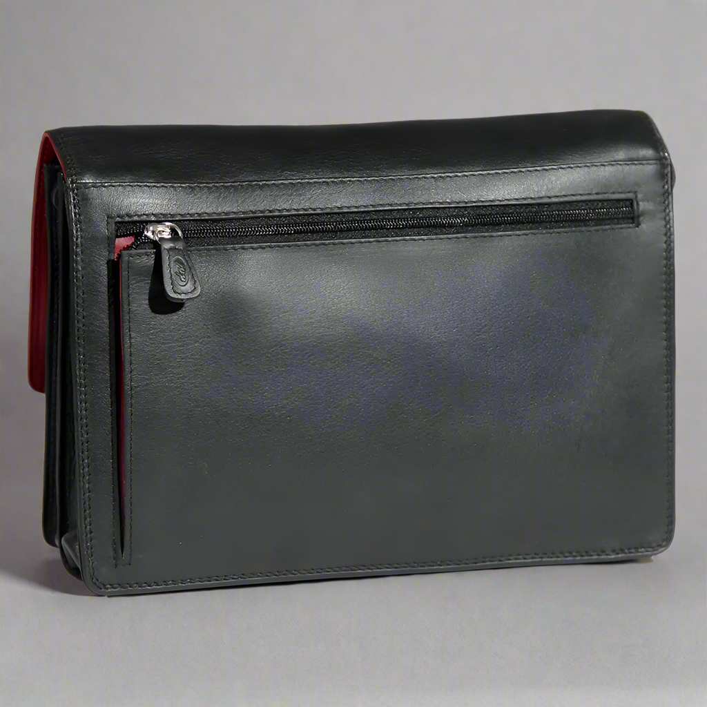 Sac bandoulière en cuir Derek Alexander Half Flap Organizer