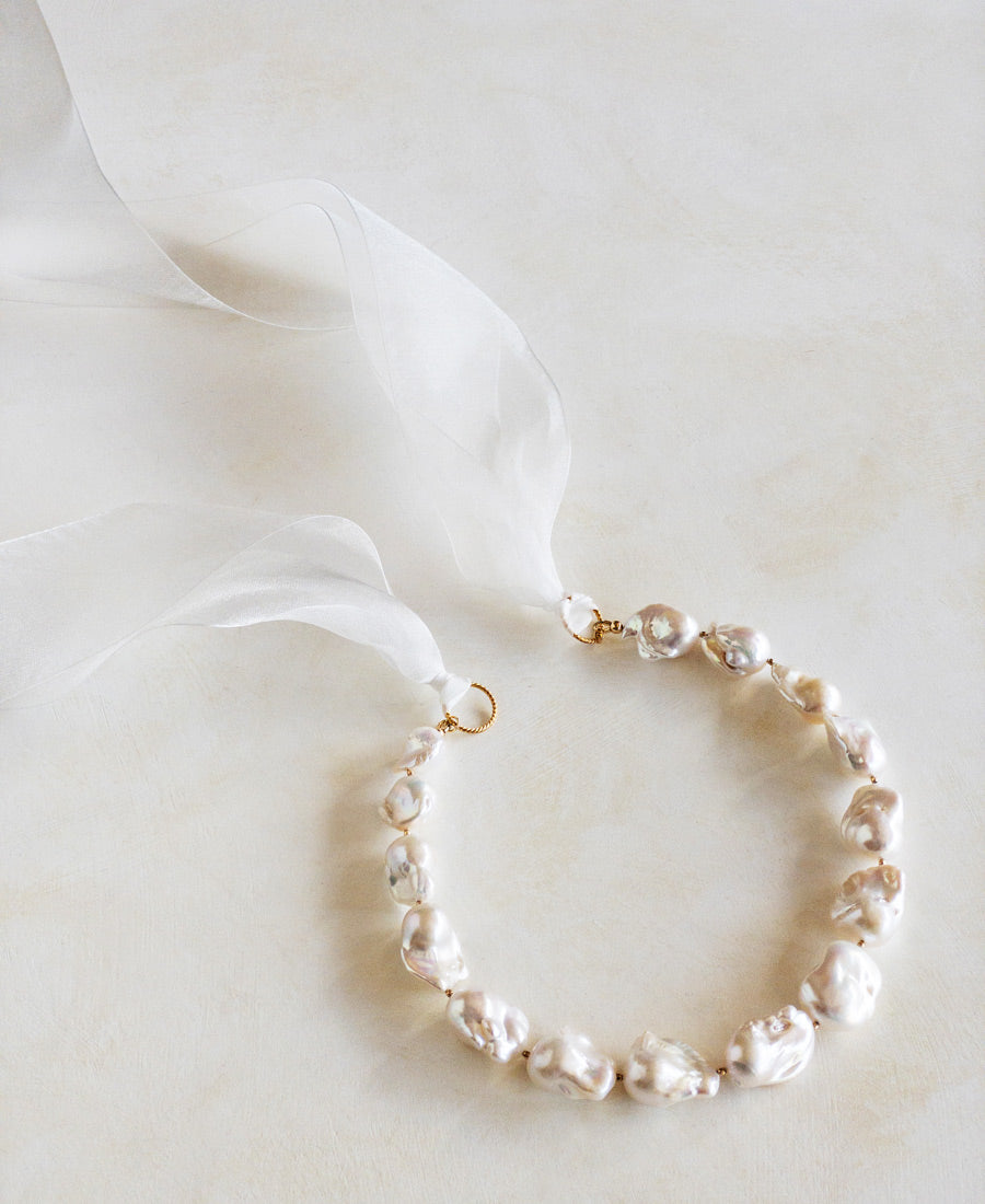 Désirée baroque pearl & 14K gold filled choker