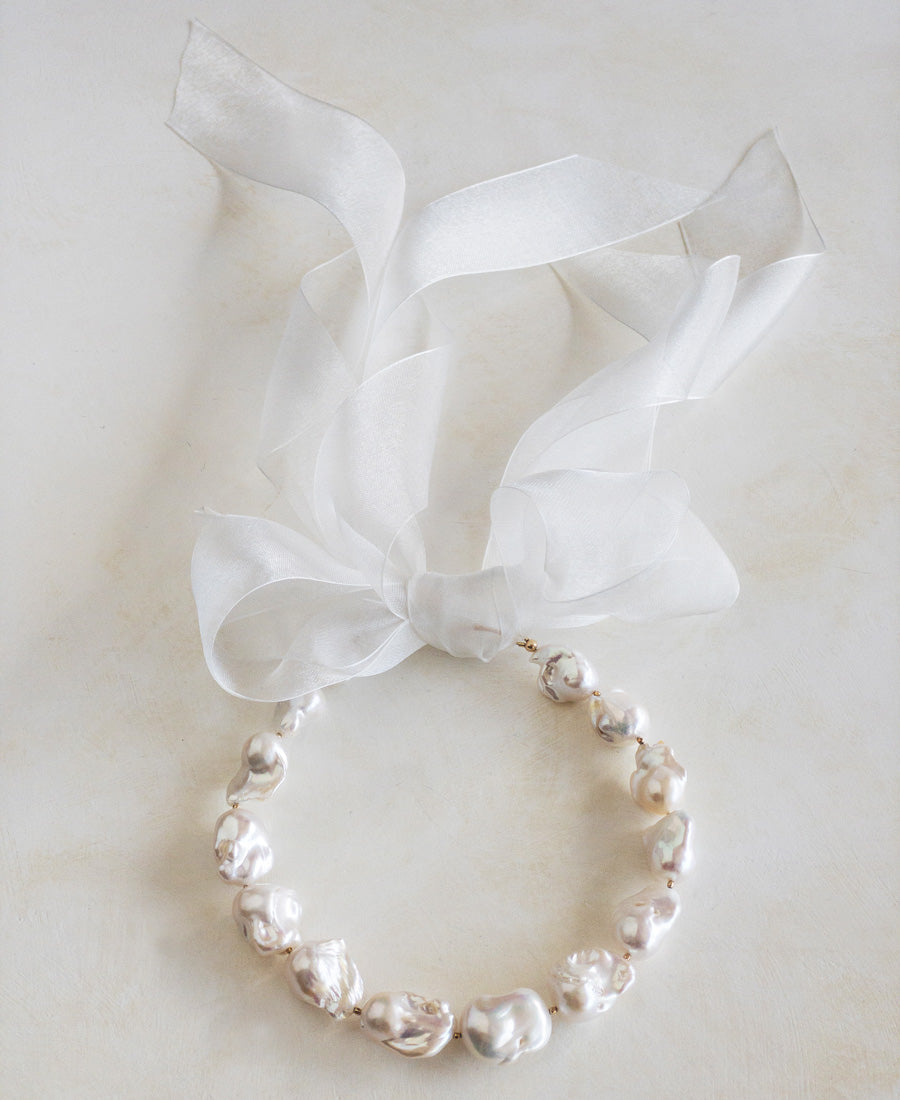 Désirée baroque pearl & 14K gold filled choker
