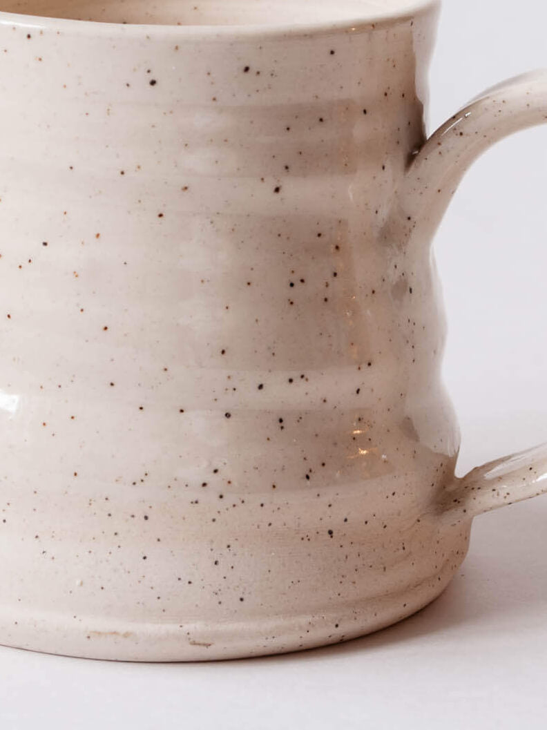Demi-pinte - Tasse en poterie de 10 oz en grès moucheté