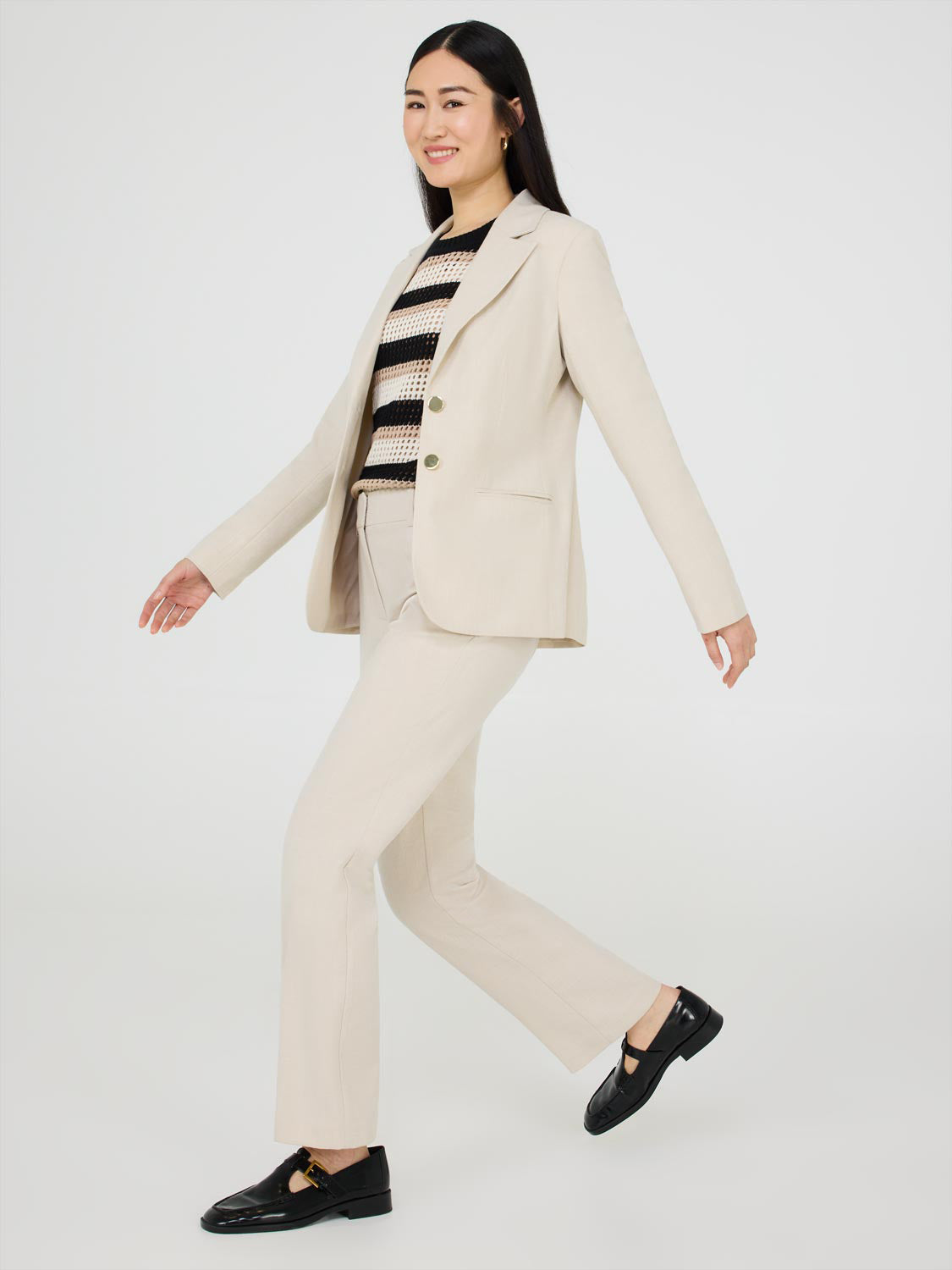 Pantalon bootcut taille mi-haute