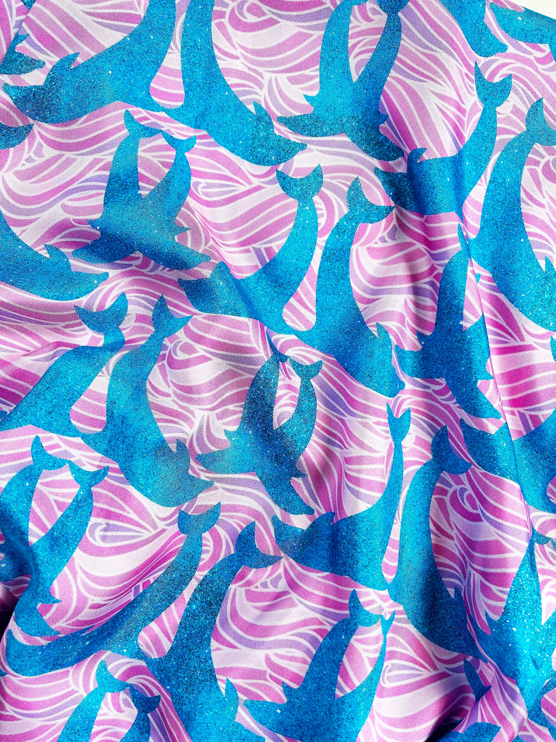 caftan en soie saphir disco dolphins 