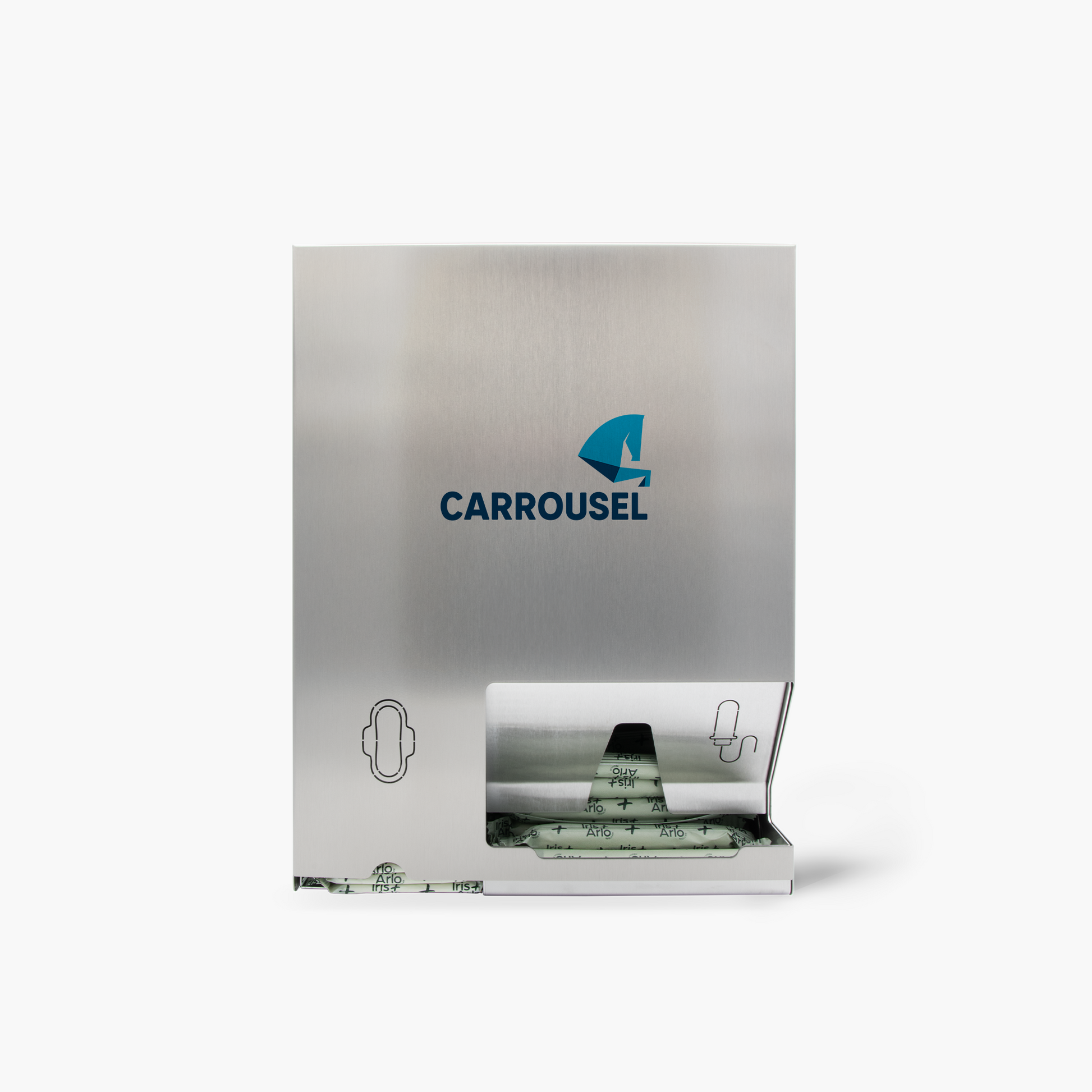 Wall-Mounted Steel Dispenser - Daily Pads & Tampons