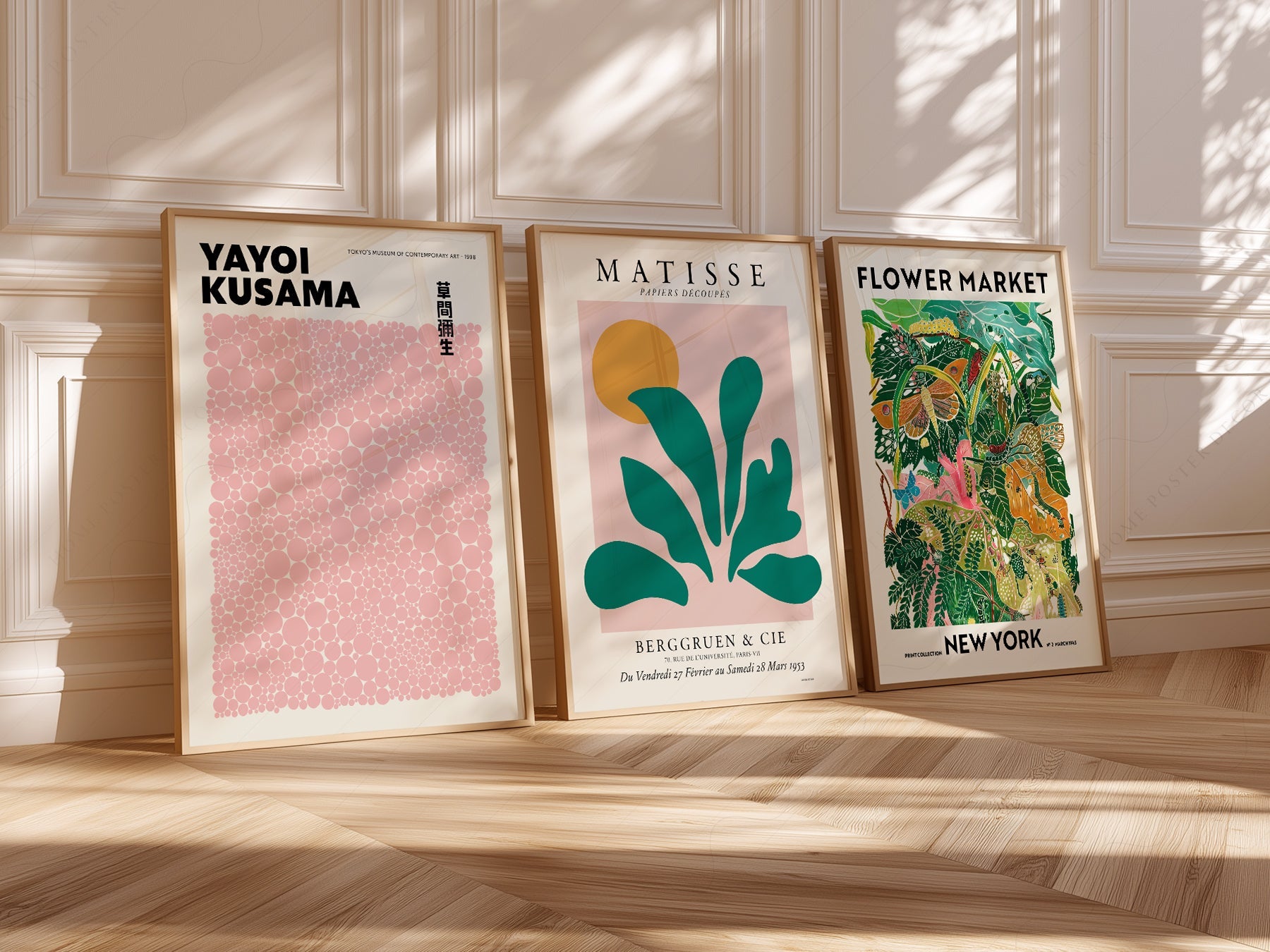 Matisse Kusama Flower Market Set of 3 Prints – Modern Gallery Wall Art