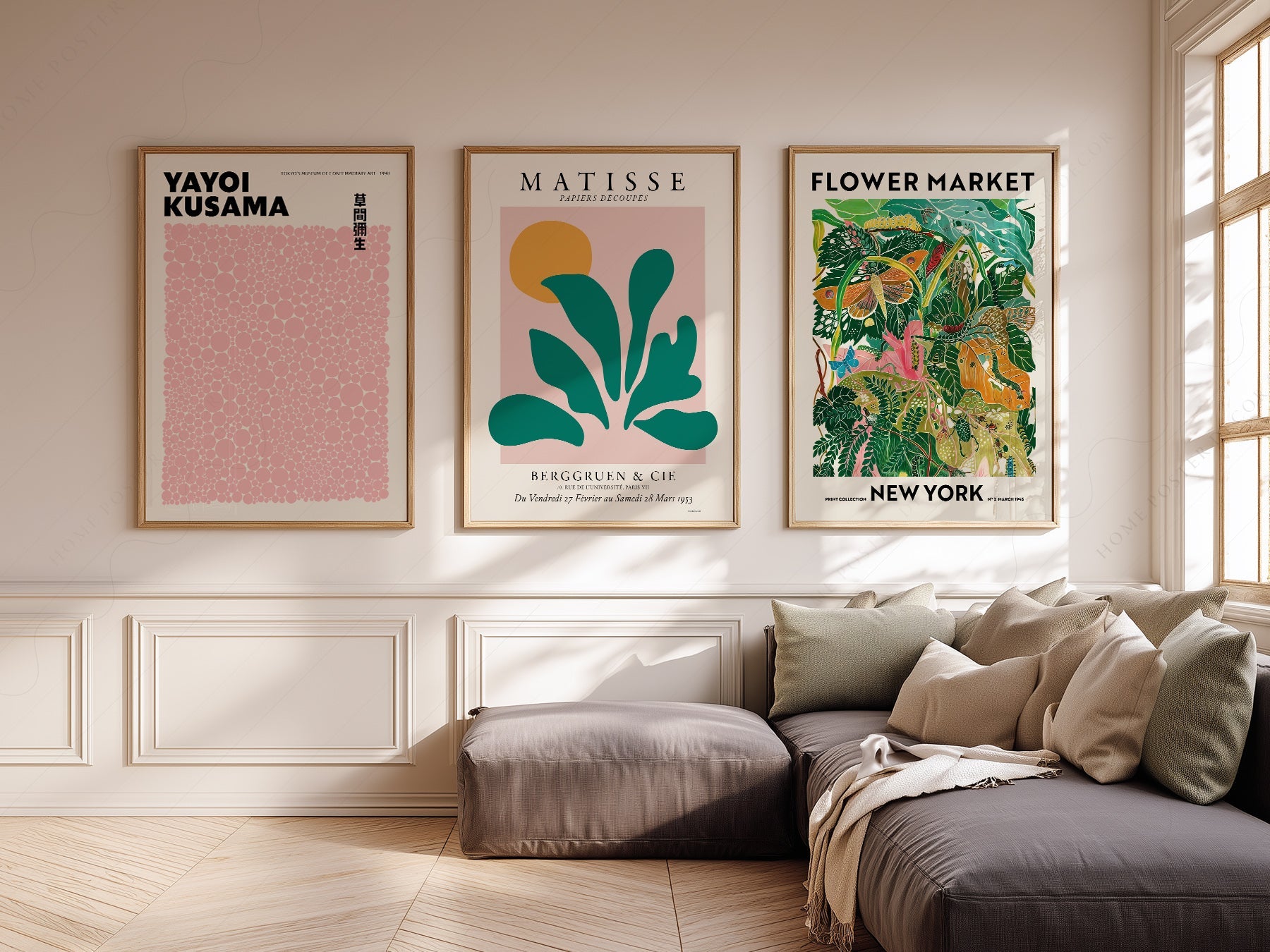 Matisse Kusama Flower Market Set of 3 Prints – Modern Gallery Wall Art