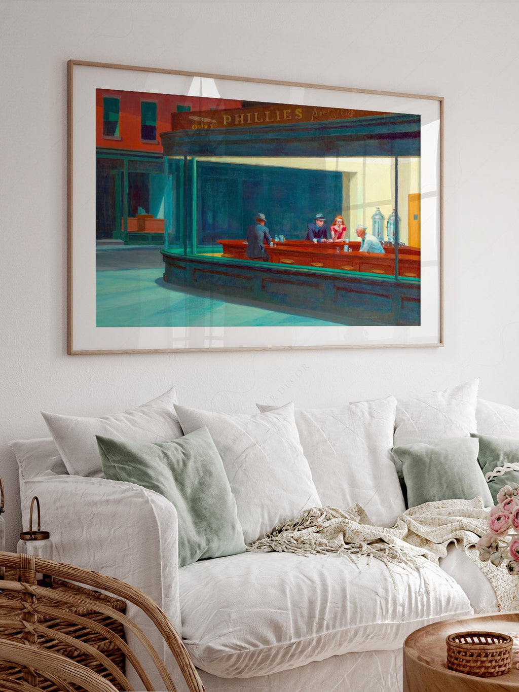 Edward Hopper Nighthawks Art Print – American Realism Wall Art Poster
