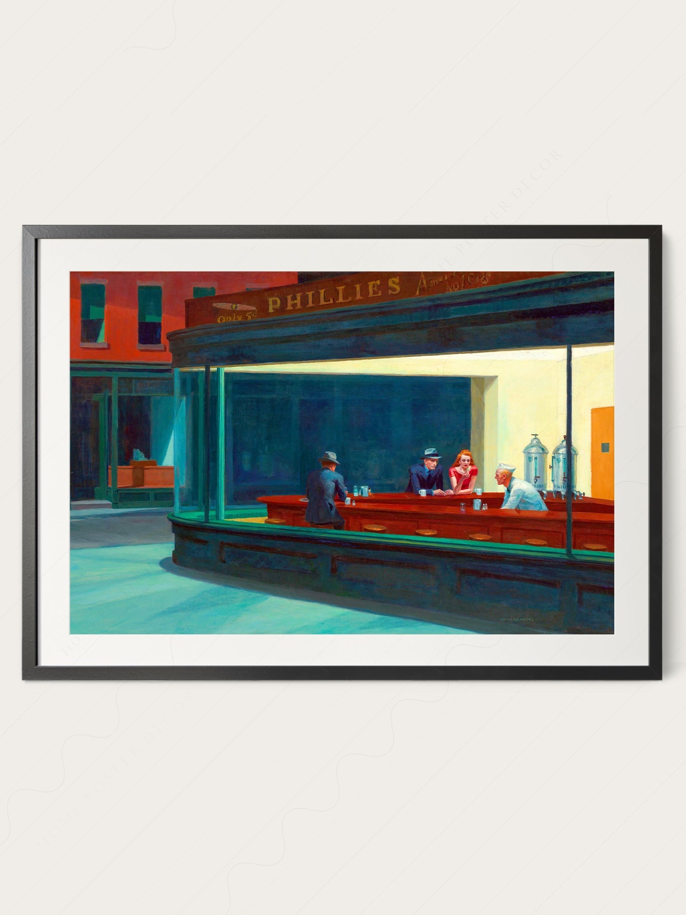 Edward Hopper Nighthawks Art Print – American Realism Wall Art Poster