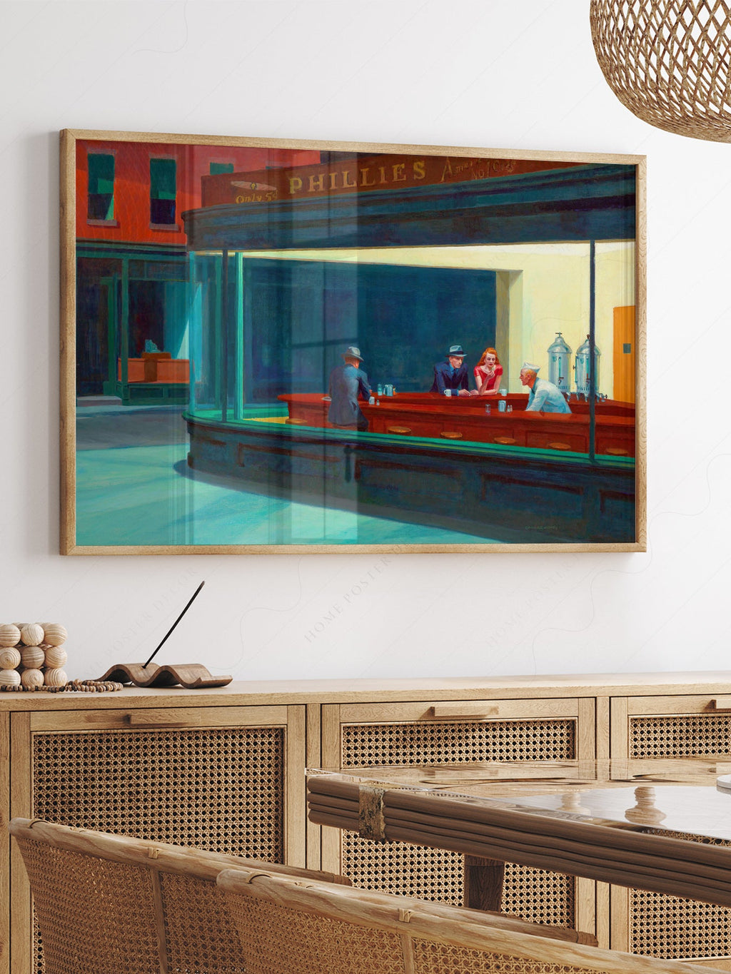 Edward Hopper Nighthawks Art Print – American Realism Wall Art Poster