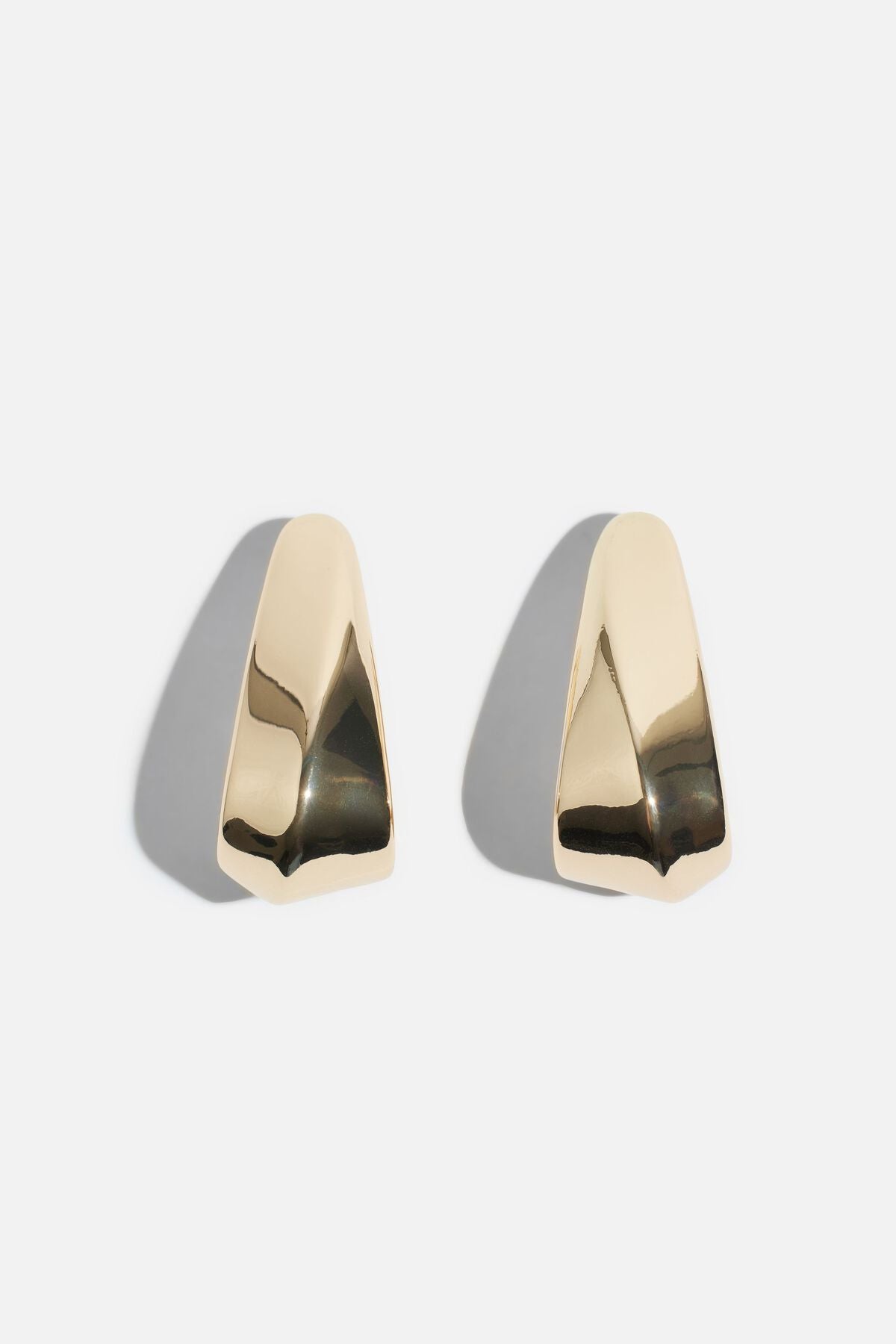 Boucles d'oreilles en forme de larme pliée