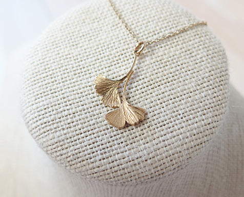 Ginkgo Collection - Double Ginkgo Pendant