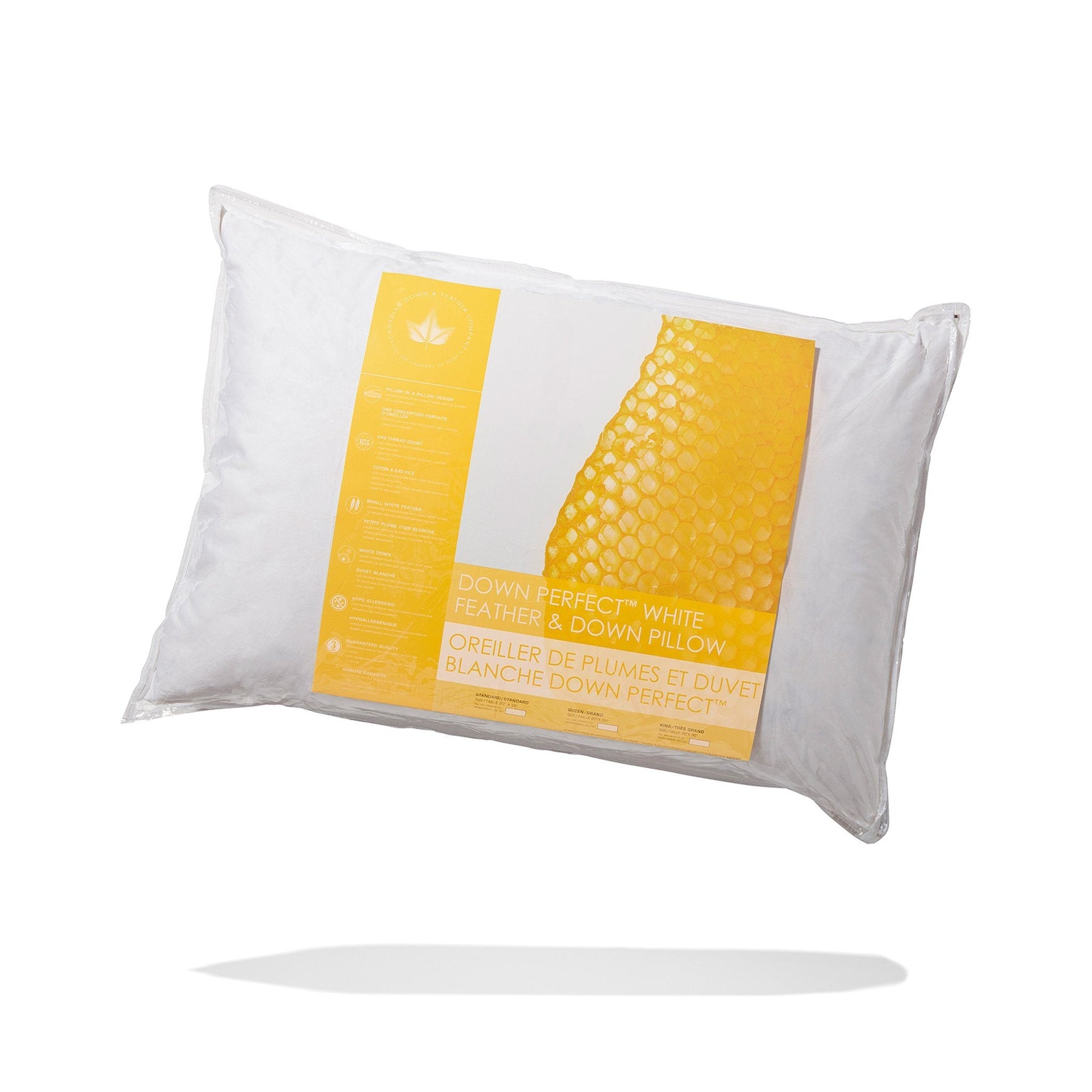 Oreiller en plumes et duvet blanc Down Perfect™