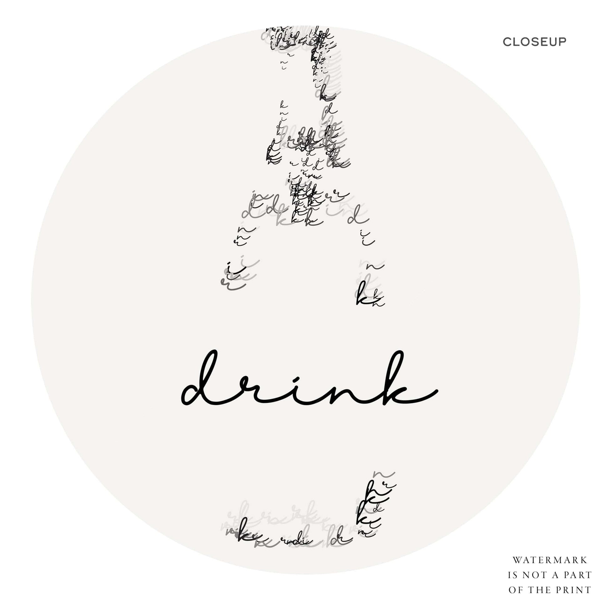 Eat Drink Cheers Set of 3 Prints – Minimalist Kitchen Wall Art Poster