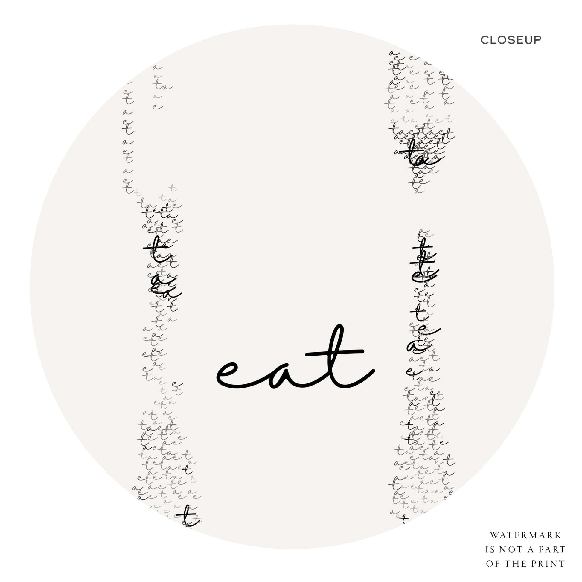 Eat Drink Cheers Set of 3 Prints – Minimalist Kitchen Wall Art Poster