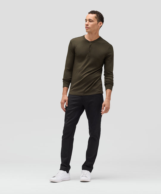 Men's Long Sleeve Merino Henley