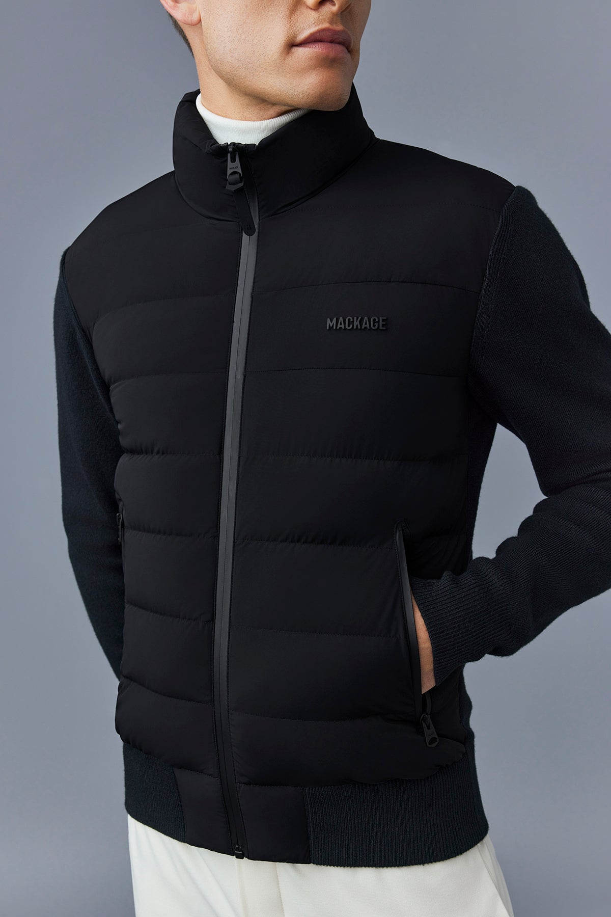 HANEY-CITY Hybrid light down jacket