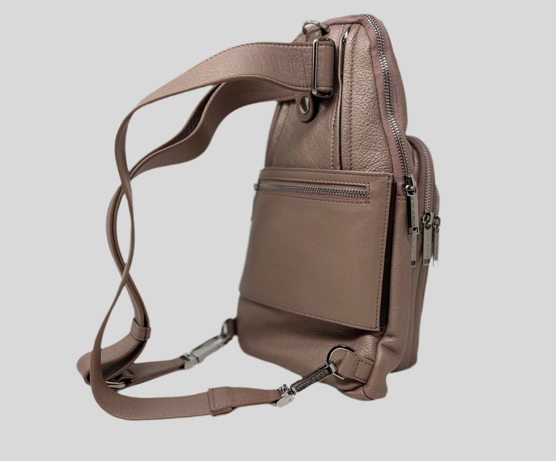 Sac bandoulière 3 en 1 Unisexe avec section pour carte RFID, Platine Gabriel