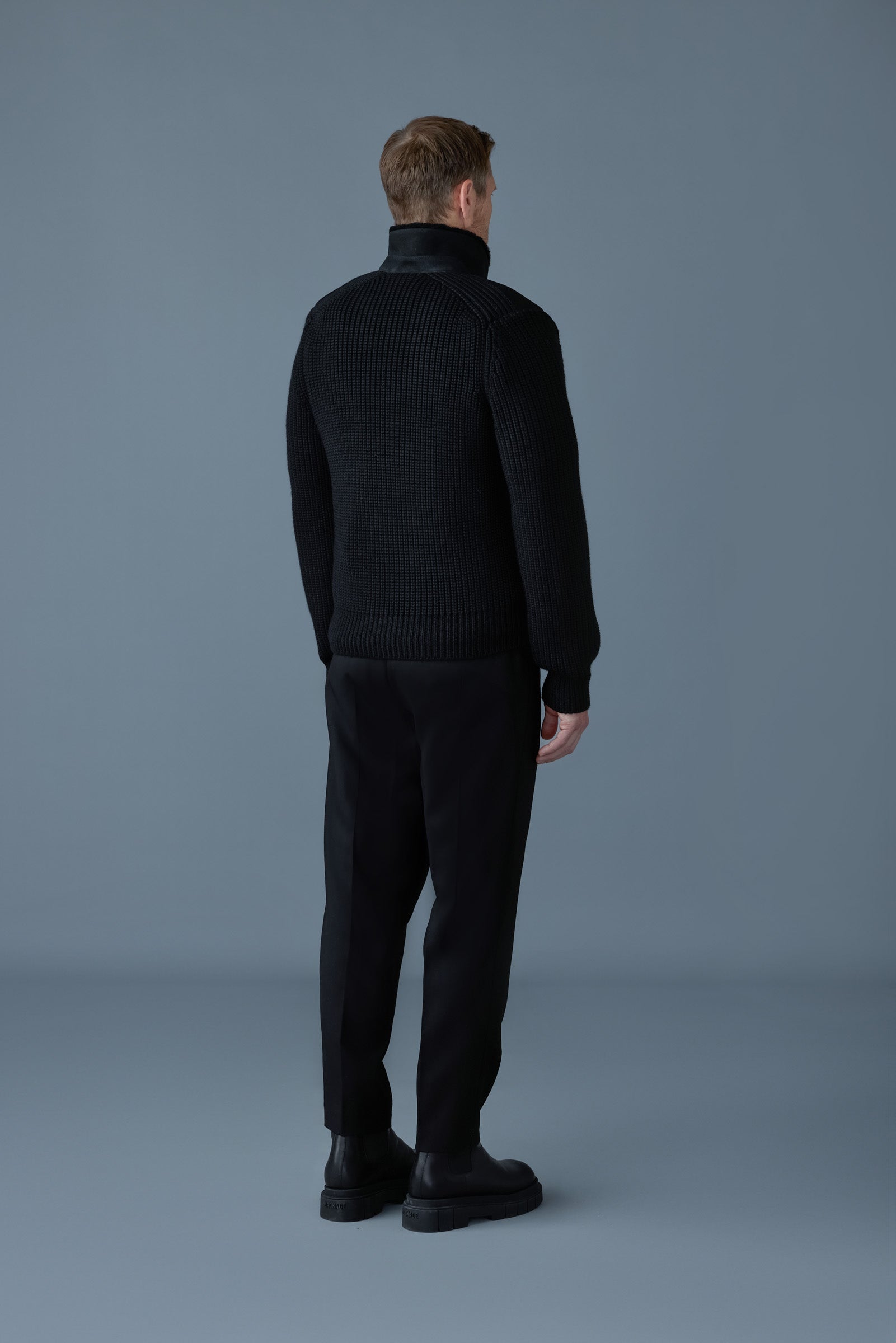 JONATHAN Mixed-media shearling jacket