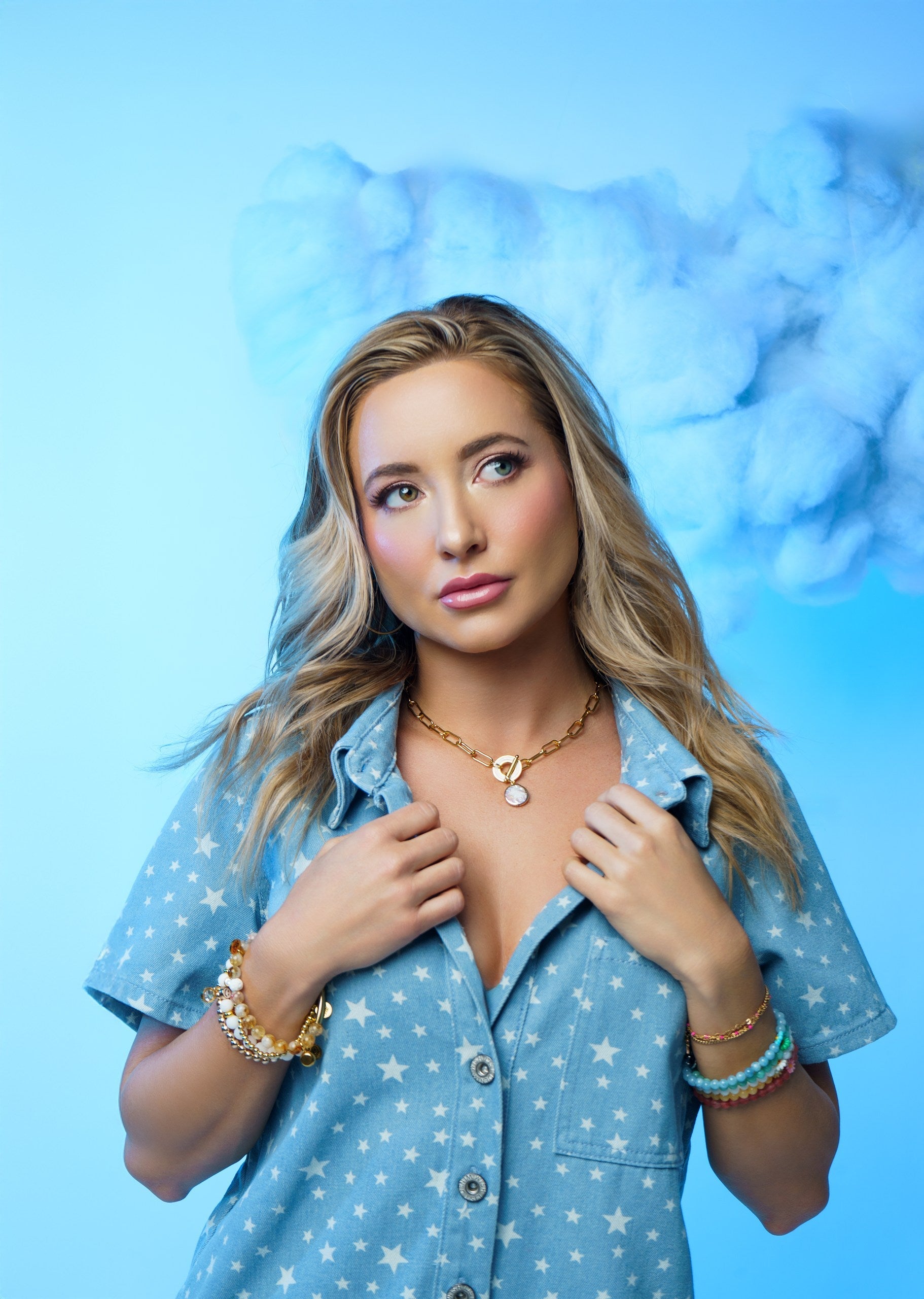 Collier à bascule en perles Keshi