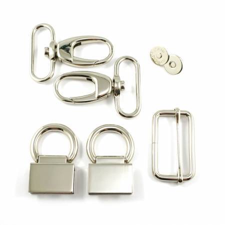 Kit de quincaillerie pour sac à bandoulière à double rabat