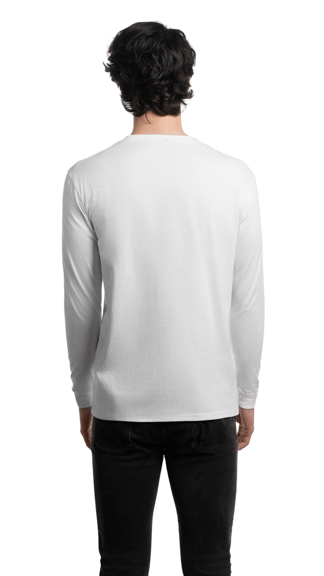Men's Blended L/S Crew T-Shirt With Cuff