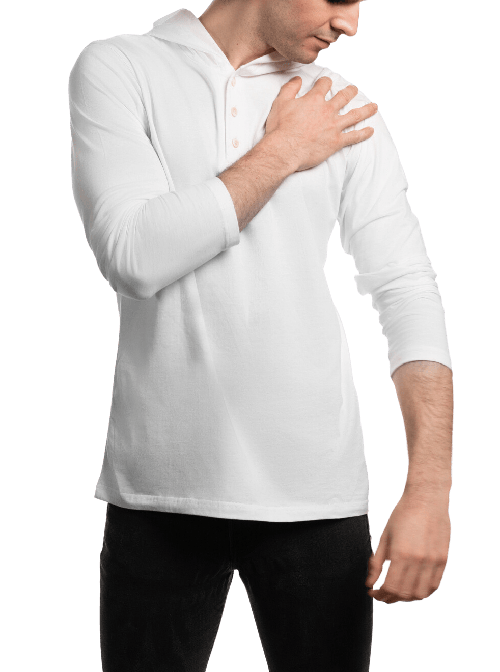 Men's Jersey Hoodie Henley