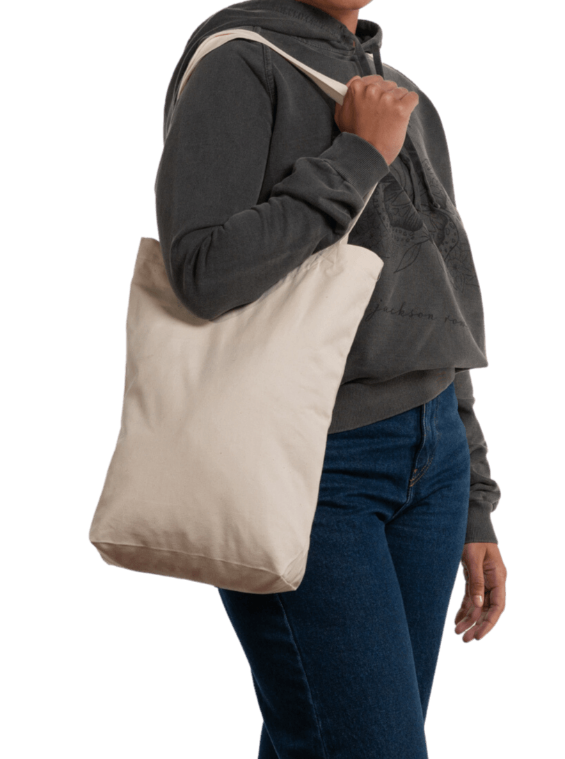 Fair Trade Certified Organic Cotton Tote Bag with Zippered Pocket