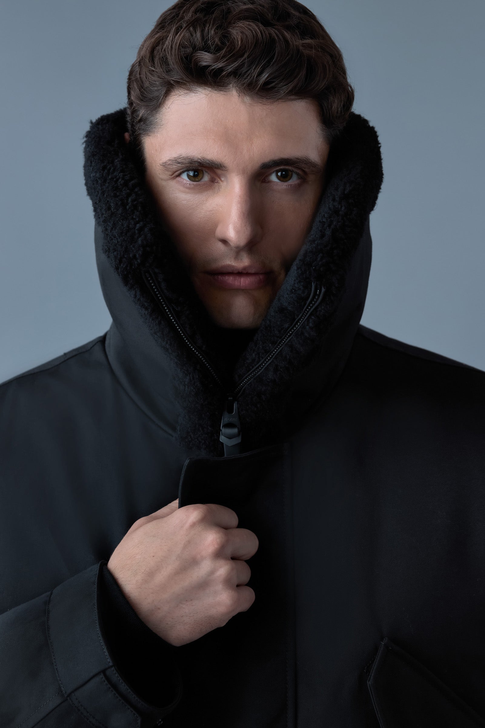 LEON Shearling Collar Down Parka