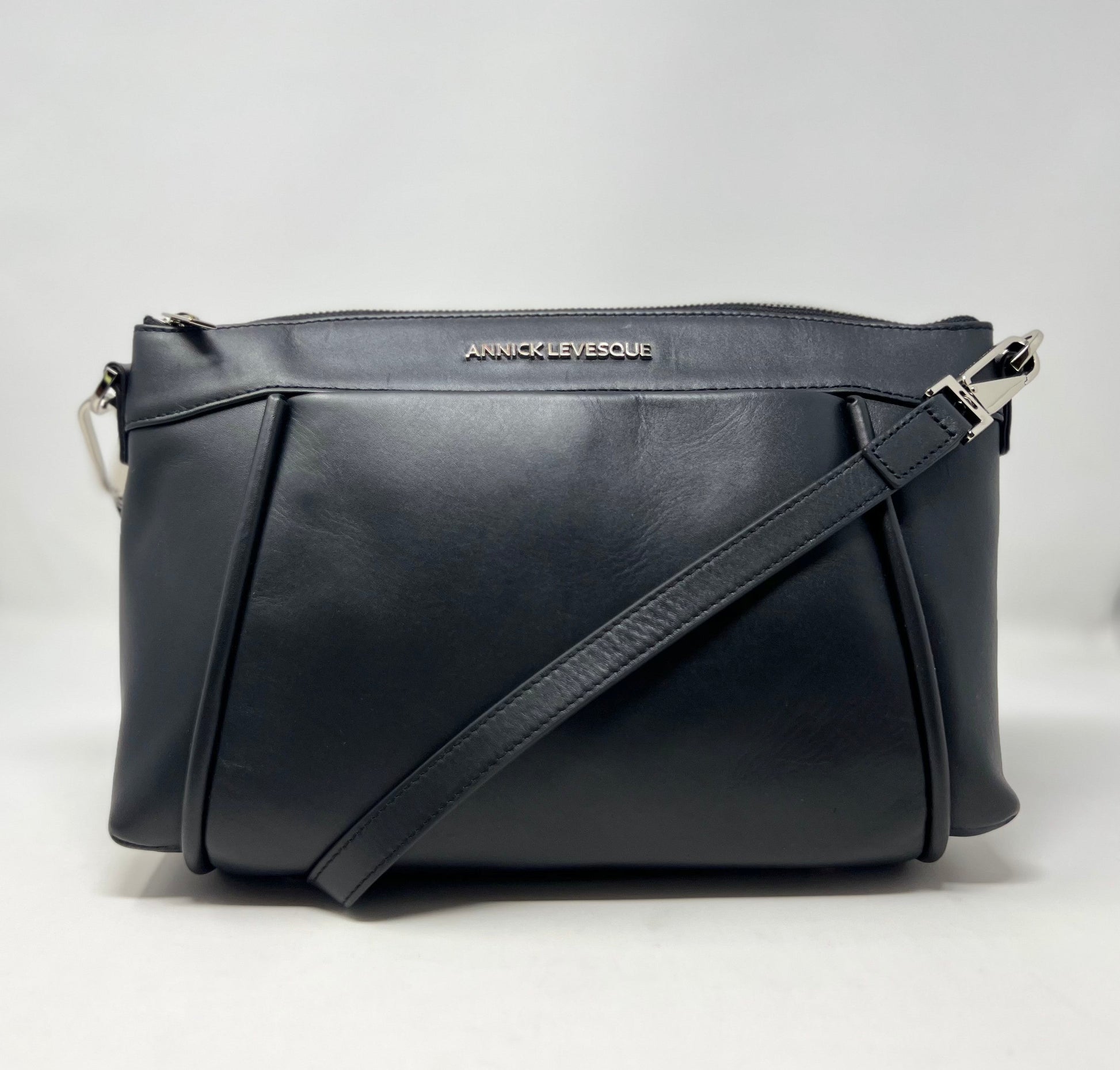 Black Leather Handbag, Elena