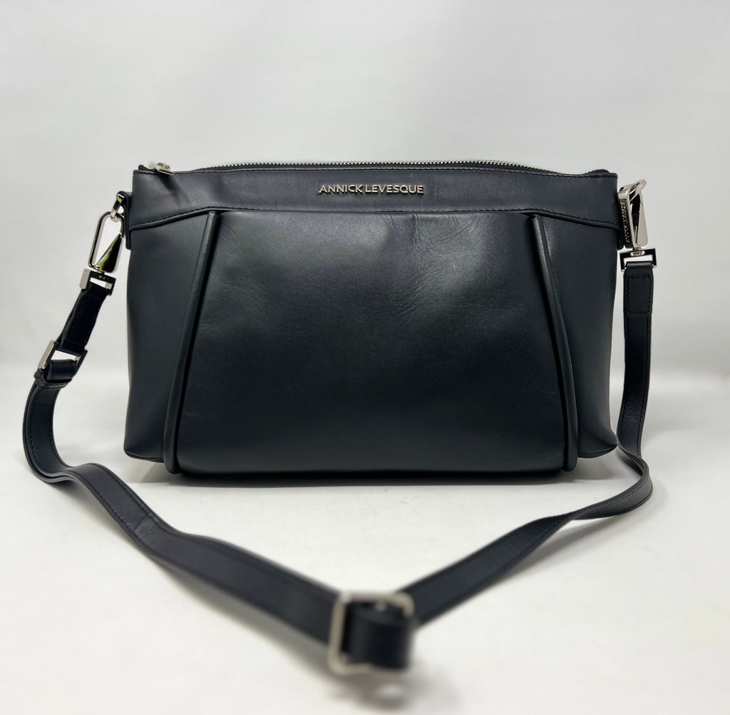 Black Leather Handbag, Elena