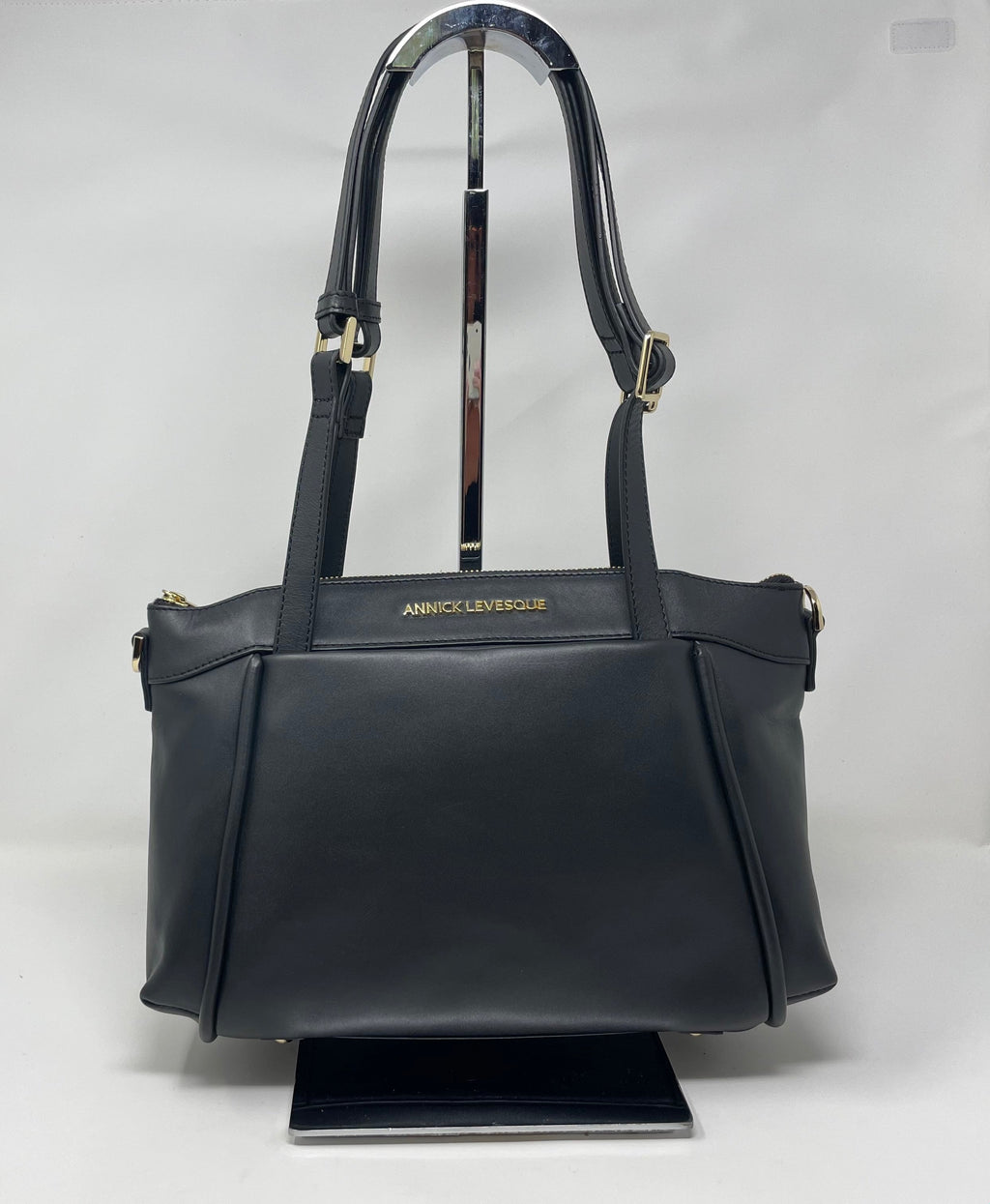 Black Leather Handbag, Elena