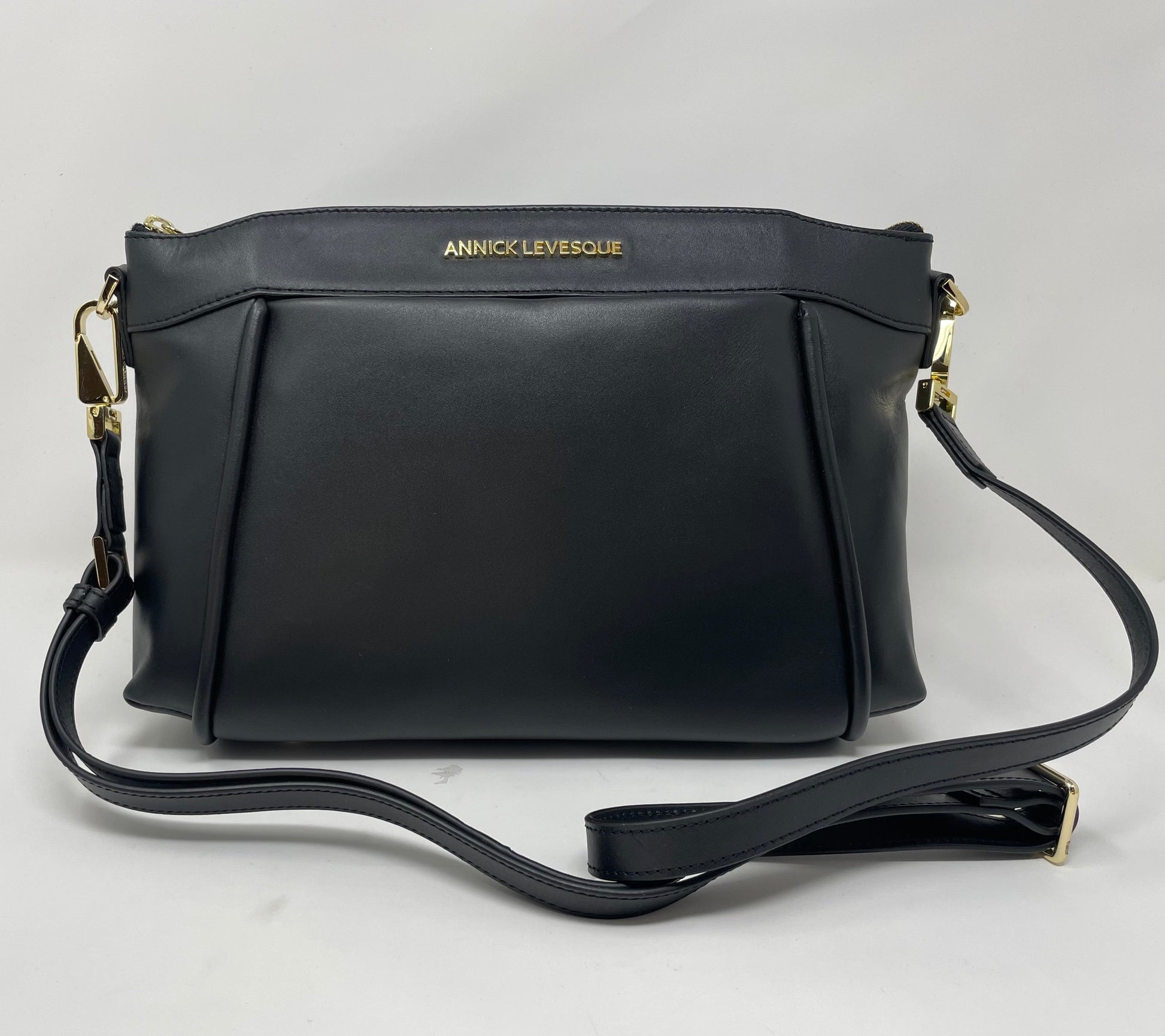 Black Leather Handbag, Elena
