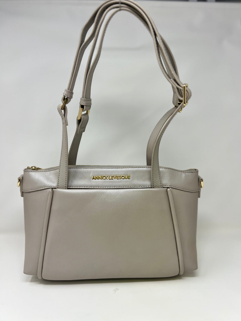 Beaded Leather Shoulder Bag, Elena