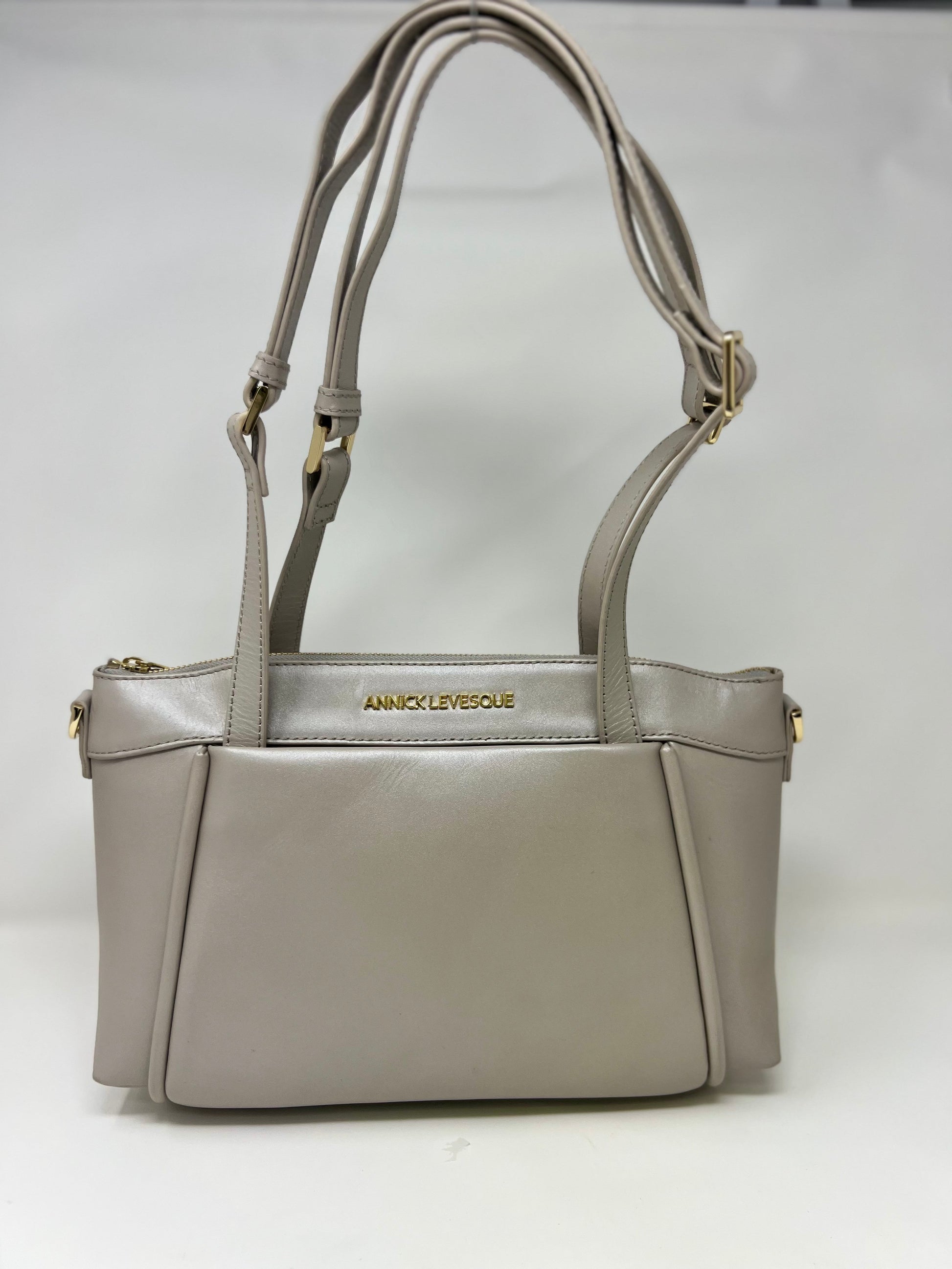 Beaded Leather Shoulder Bag, Elena