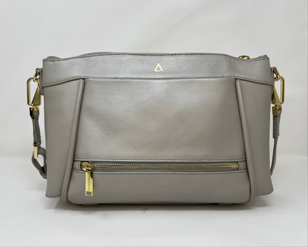 Beaded Leather Shoulder Bag, Elena