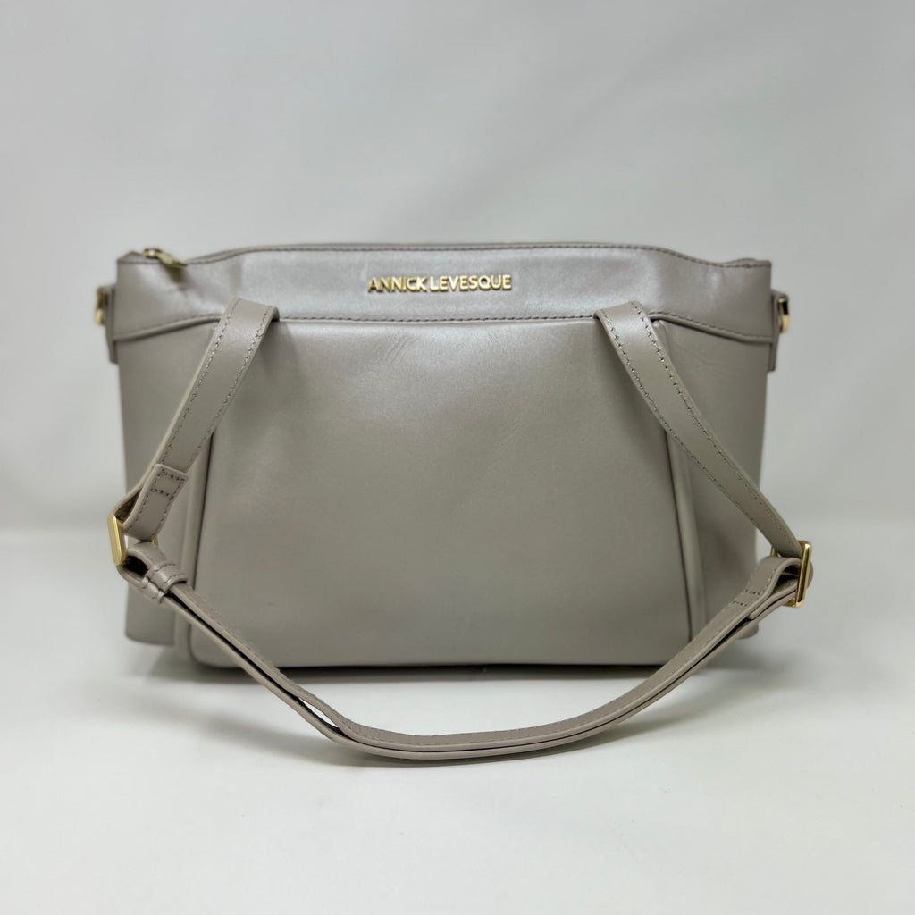 Beaded Leather Shoulder Bag, Elena