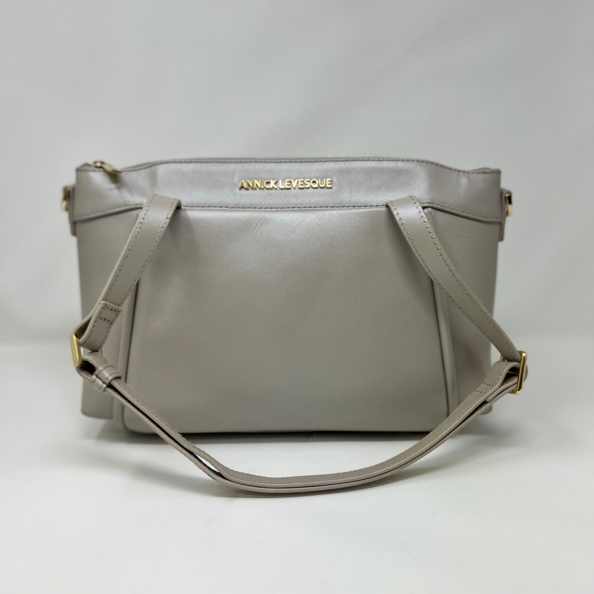 Beaded Leather Shoulder Bag, Elena