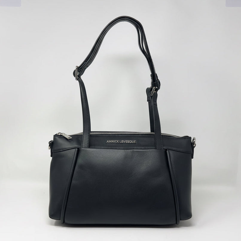 Black Leather Handbag, Elena