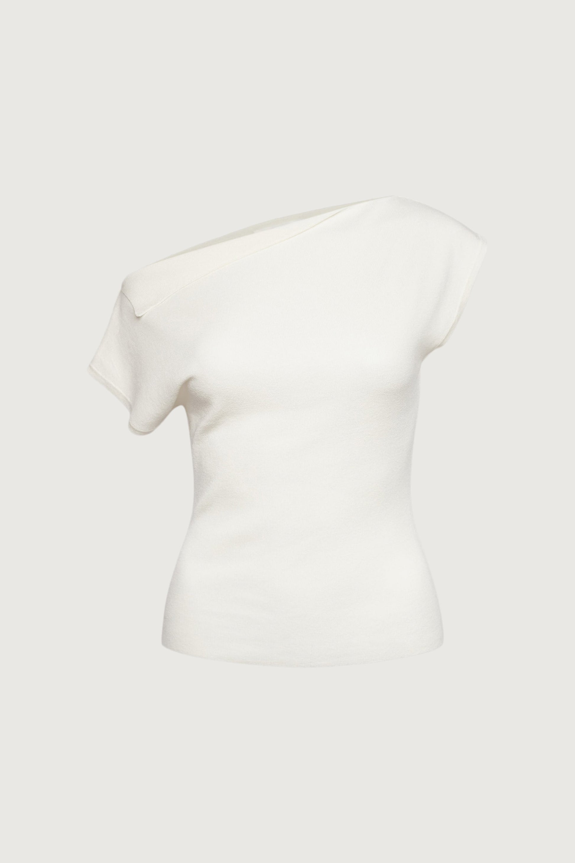 PULL À MANCHES COURTES ET ÉPAULES DÉNUDÉES ASYMÉTRIQUES