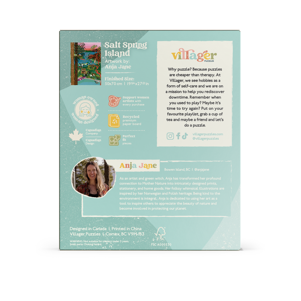 Salt Spring Island Swim | 1000-Piece Puzzle for Adults | Designed in Canada by Anja Jane