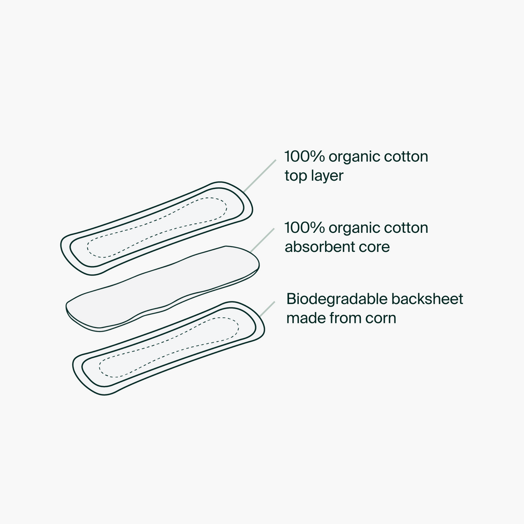 100% Organic Cotton Pantyliners - Bulk (250)