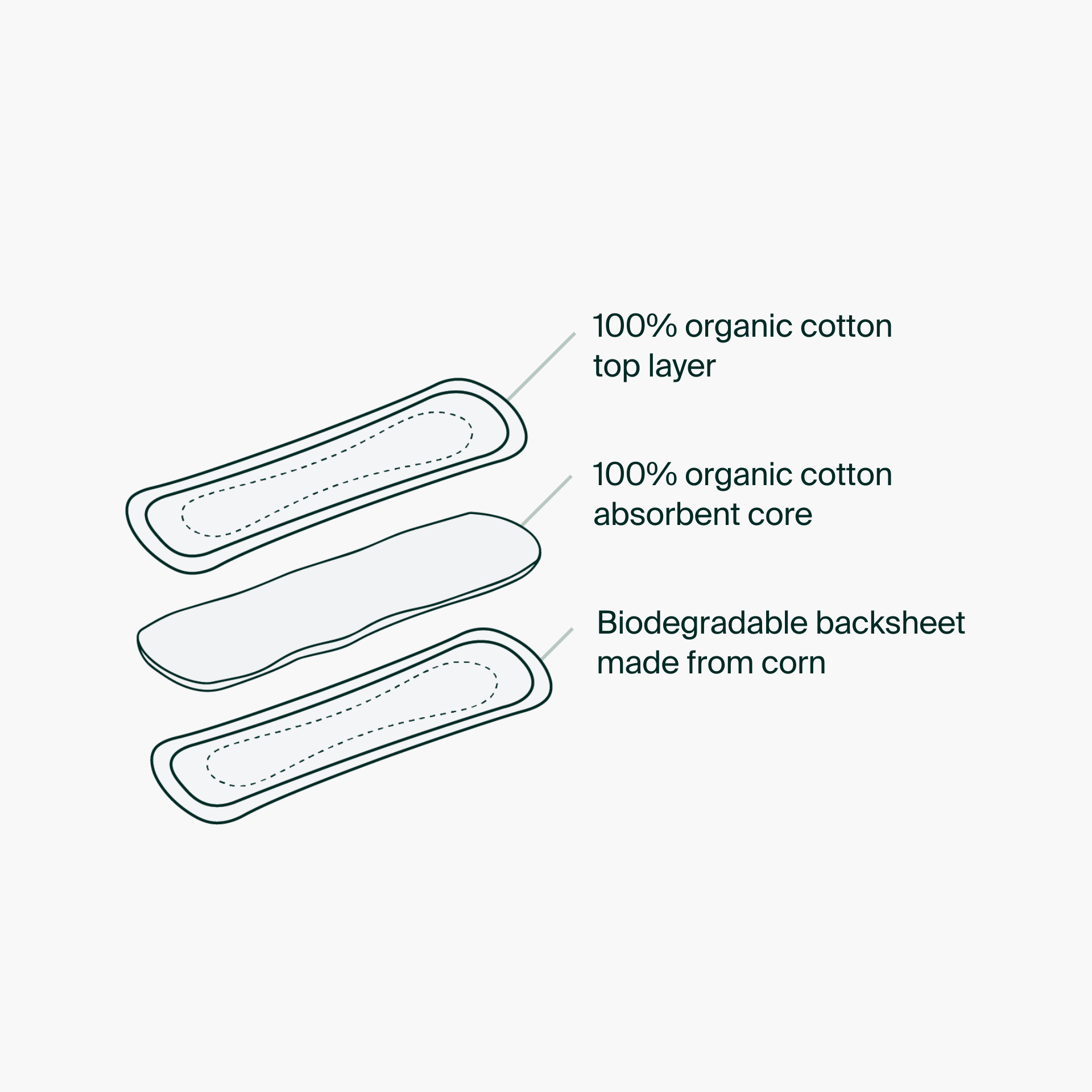100% Organic Cotton Pantyliners