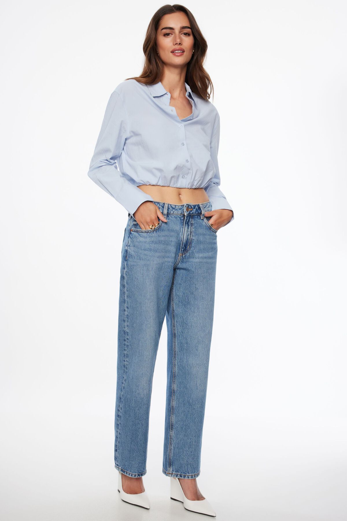 Chemise en popeline à bulles