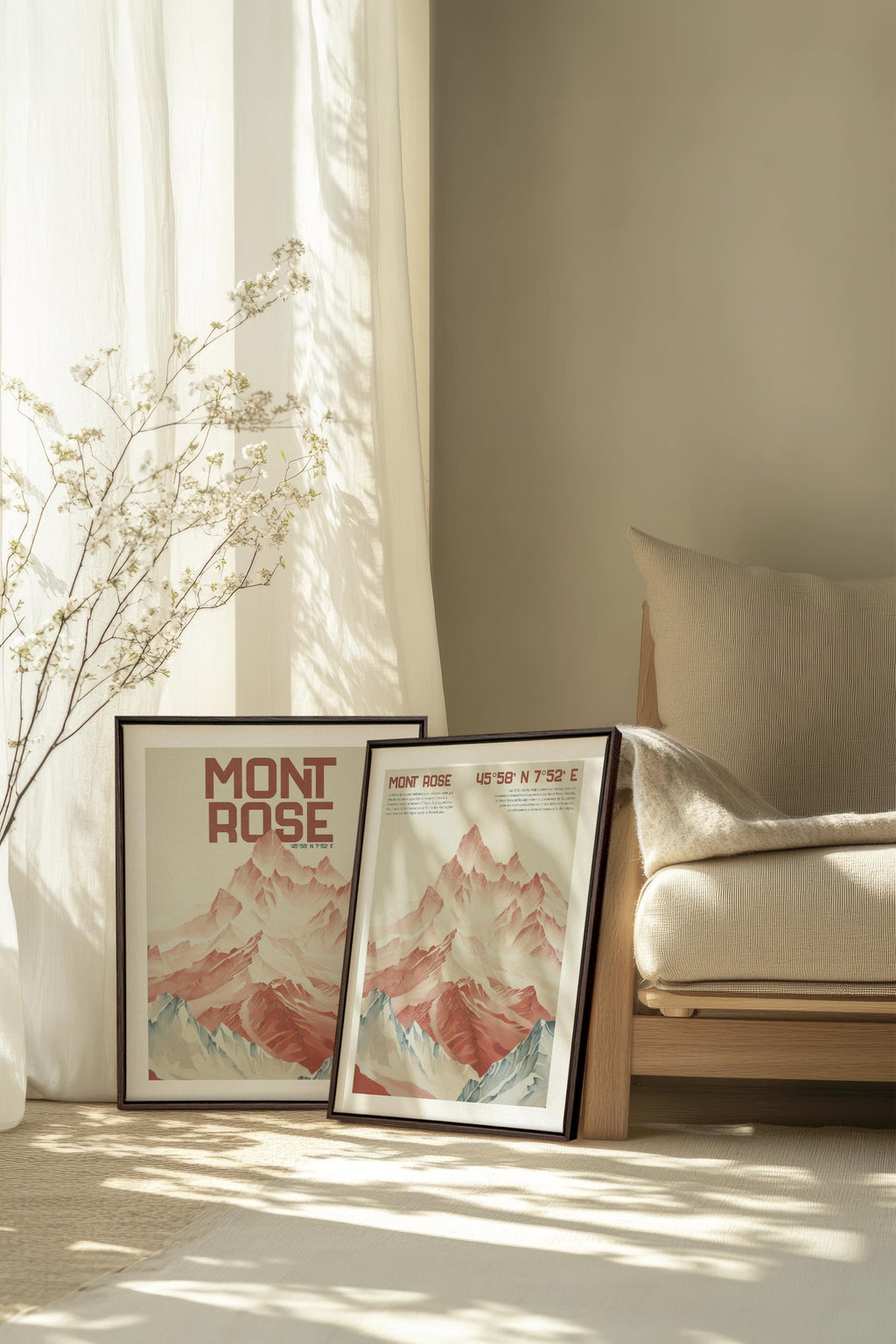 DUO ROSE SUMMIT (2 Stretched Canvas Works)