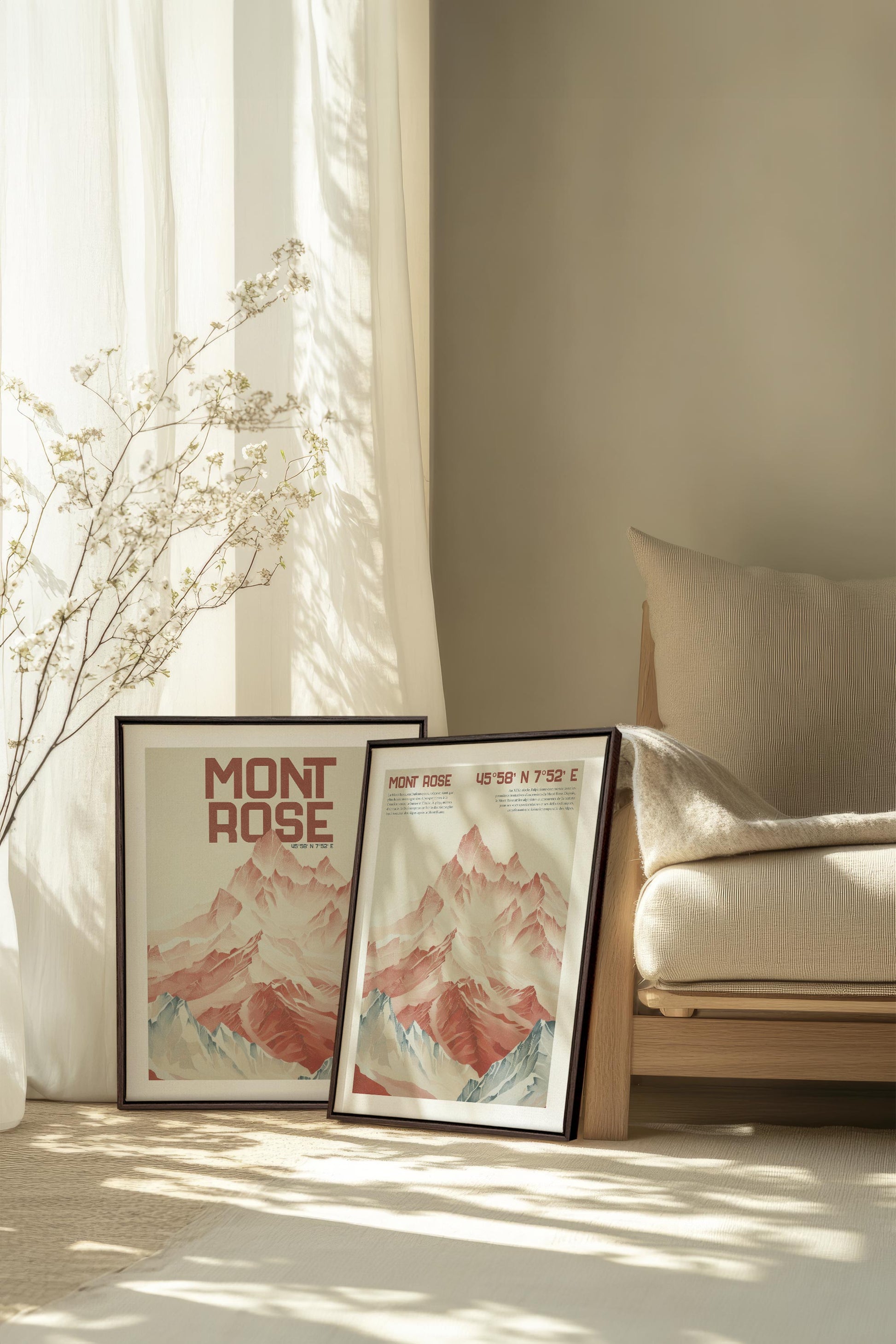 DUO ROSE SUMMIT (2 Stretched Canvas Works)